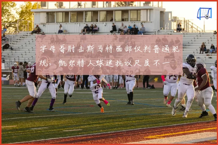 字母哥肘击斯马特面部仅判普通犯规,凯尔特人球迷抗议尺度不一
